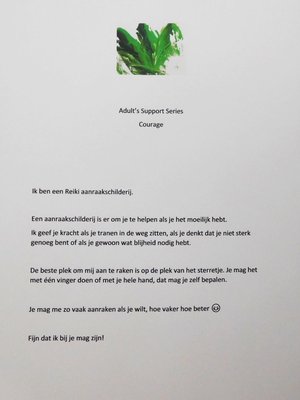 Aanraakschilderij Courage (volwassenen) Adult's Support Series