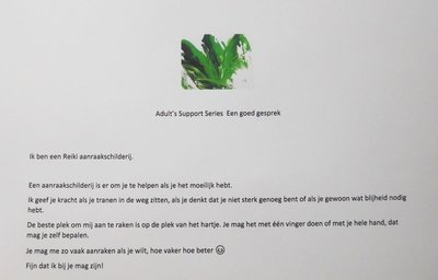 Aanraakschilderij Een goed gesprek (volwassenen) Adult's Support Series
